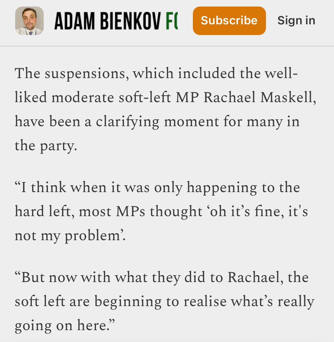 Labour MPs are anonymously briefing that "first they came for the communists"