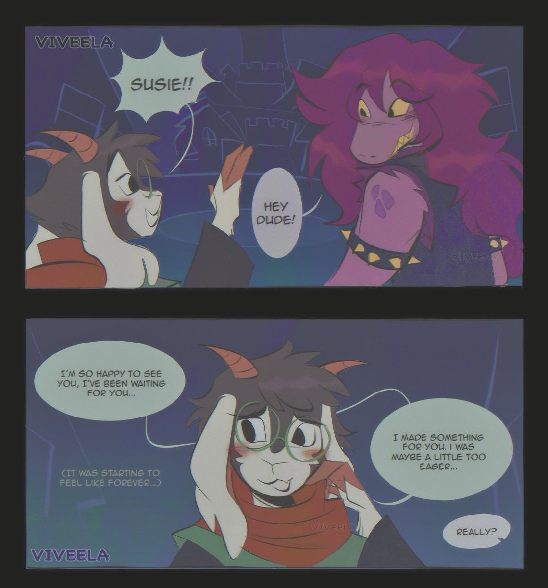 viveelas's tweet image. He may have gone a little overboard (1/3) #deltarune #ralsusie