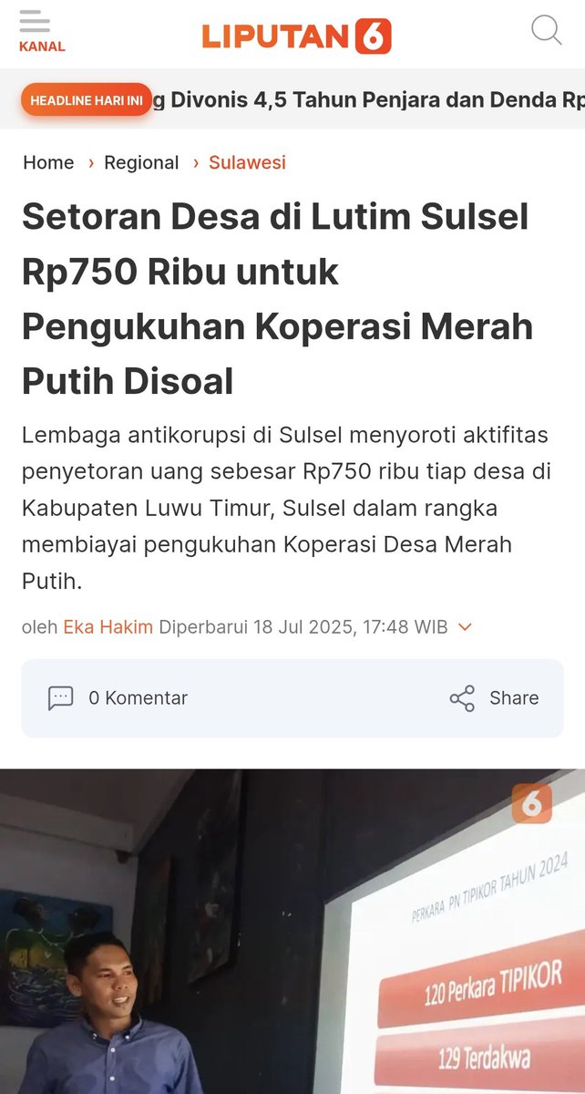 ACC Sulawesi : Surat edaran tdk bisa jadi rujukan untuk menarik dana dari Dana Desa tanpa mekanisme anggaran resmi. Harus melalui Musyawarah Desa, dituangkan dalam RKPDes dan disahkan dlm APBDes Jika tidak, ini bisa tergolong pungutan liar 

<a href="/kemendespdt/">#BangunDesaBangunIndonesia</a> 
liputan6.com/regional/read/…