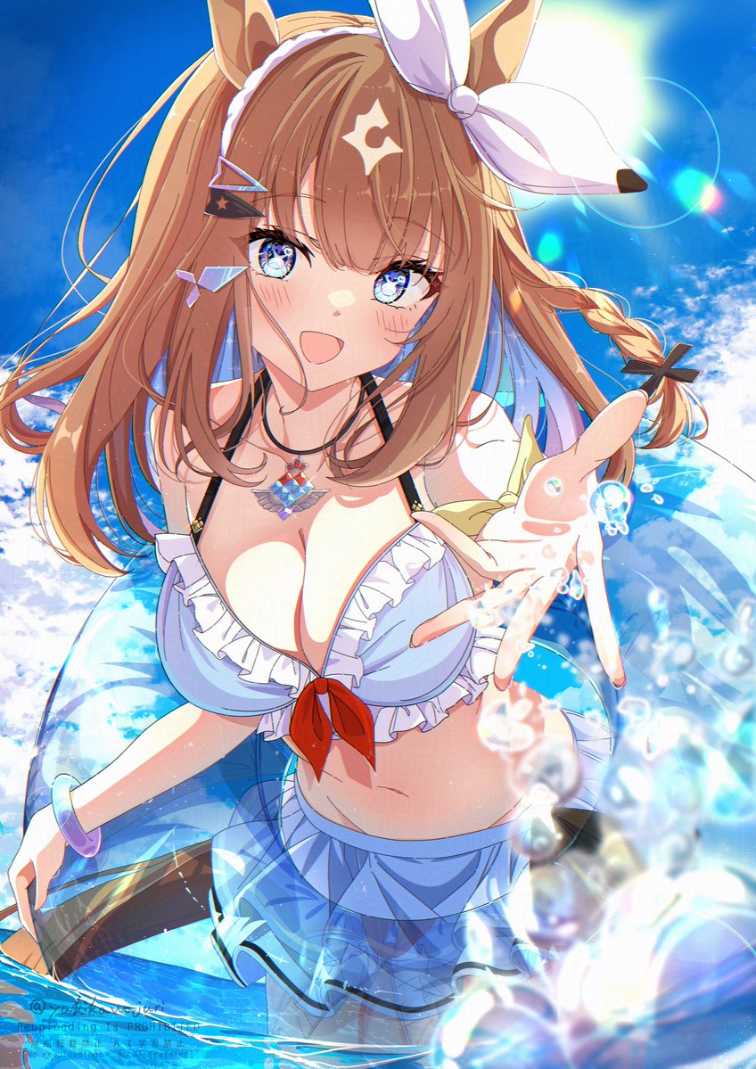 yukikawajuri's tweet image. 水着アイちゃん
#ウマ娘　#アーモンドアイ