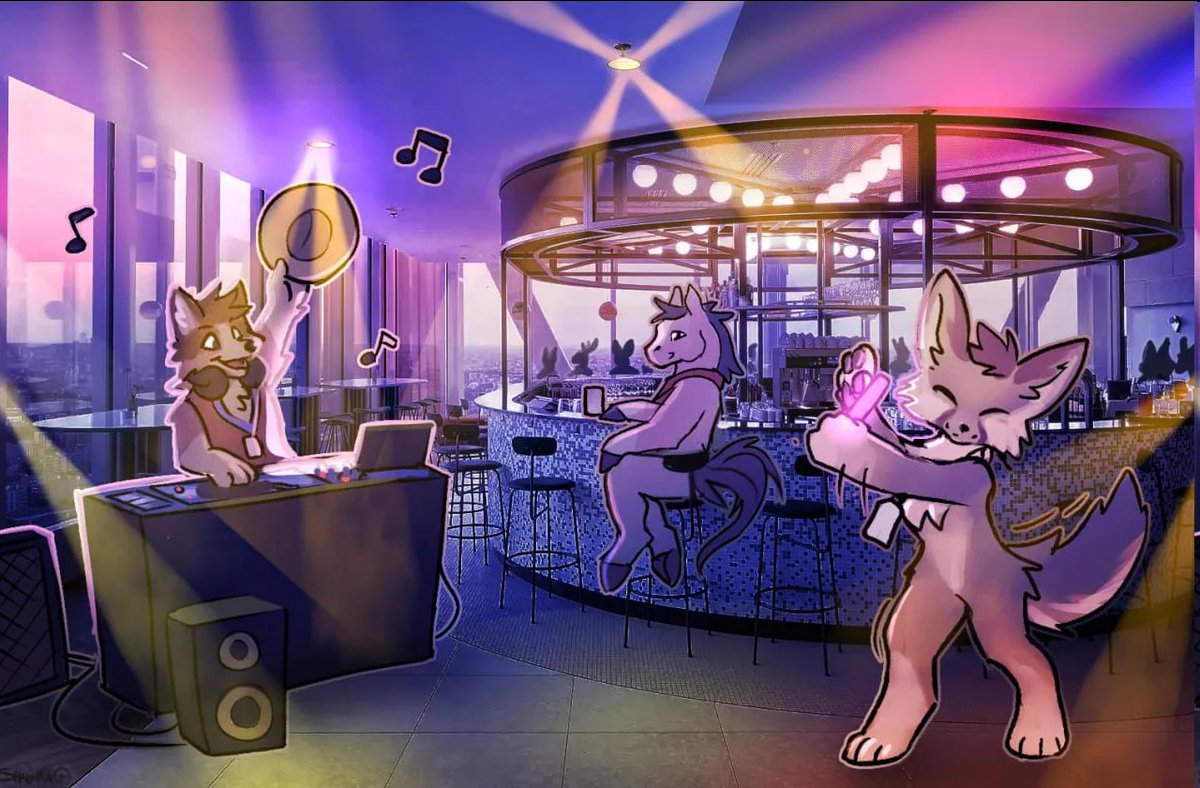 The Dead Dog Party takes to the skies! 🌆

This year, FBL#13 ends at the Skybar, high above the city with stunning views and a vibe you won’t forget 🎶

Treat yourself to one more night with the hotel’s late departure, you’re gonna want to stay for this! ✨

🎨 by <a href="/Shalinkarts/">Shalinka✨</a>