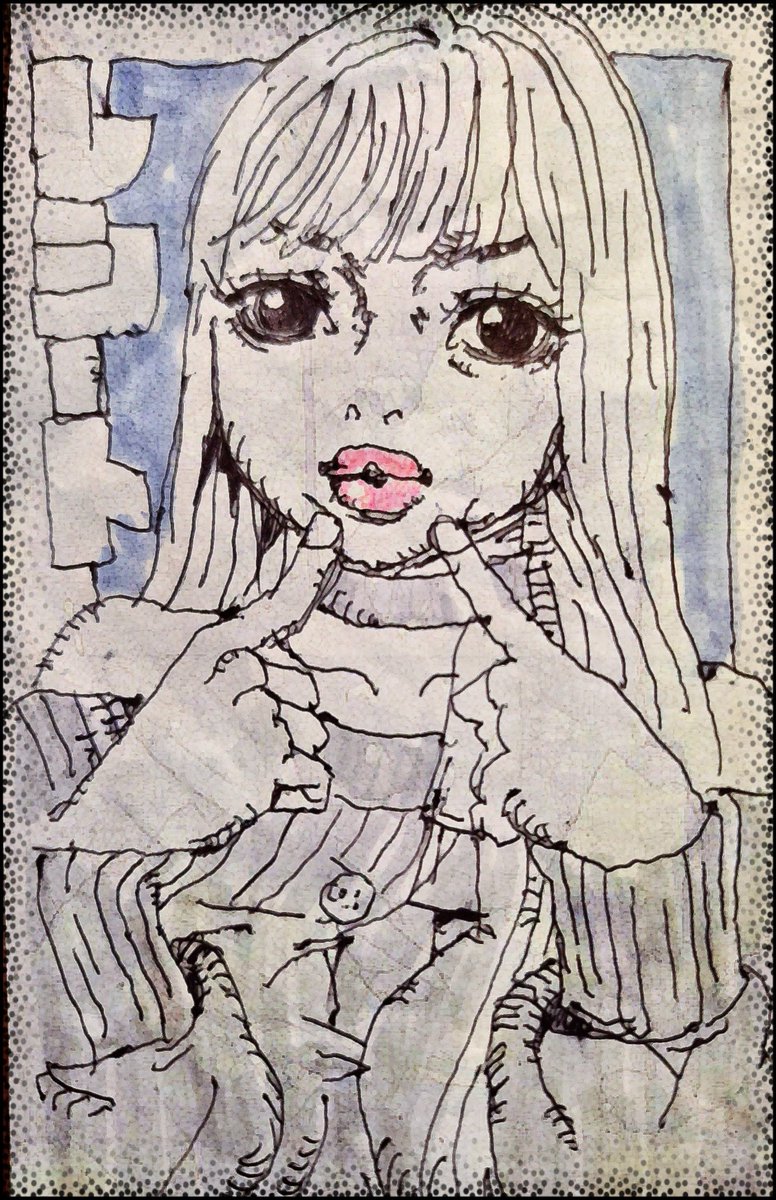 kenpi208's tweet image. #落書向上委員会 #アナログイラスト見たかったら私をフォローすると良いです #アナログ絵 #doodle #らくがき
いつものレシート裏の落書き✏✐✎✍