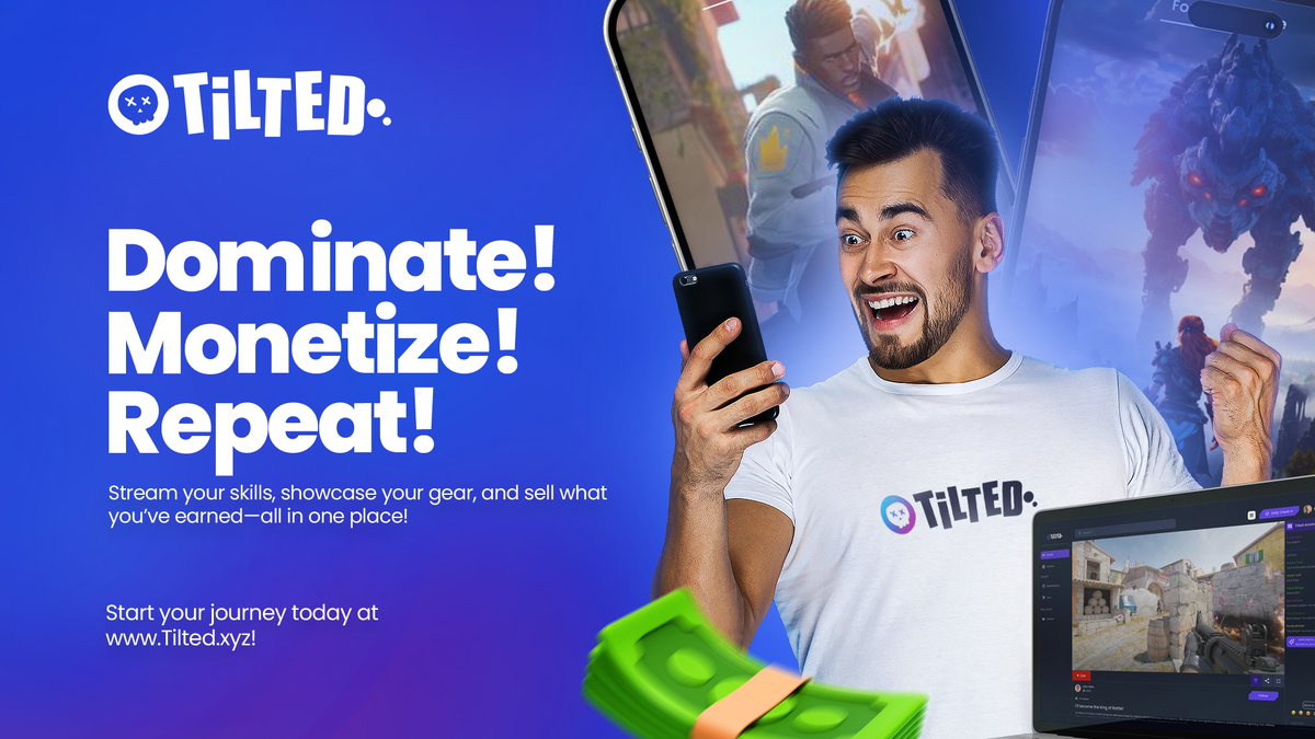 tiltedxyz's tweet image. Tilted: Dominate. Monetize. Repeat.

Gaming isn’t just about high scores anymore—it’s about high value. Tilted turns your best plays into real opportunities.

Whether you&apos;re dominating ranked matches in CS2, showing off rare skins in Dota, or crushing it in Web3 battlefields like…