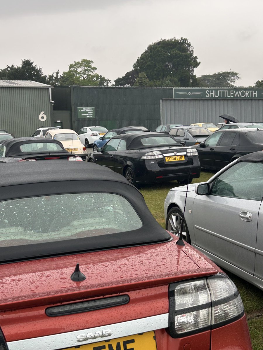 SaabFest 2025 is on. Great turnout in spite of the weather #SaabFest