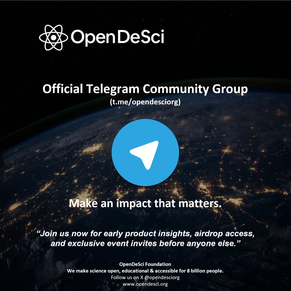 OpenDeSci.org (@opendesciorg) on Twitter photo Official OpenDeSci Telegram is live!
OpenDeSci is giving away 1 wild card VIP paddock ticket for <a href="/F1/">Formula 1</a> Budapest, including a pitlane walk, behind-the-scenes access, and a meet & greet with <a href="/Formula2/">Formula 2</a> driver <a href="/MaxEsterson/">Max Esterson</a>
Here's how to join:
1. Follow us on X <a href="/opendesciorg/">OpenDeSci.org</a> and Official OpenDeSci Telegram is live!
OpenDeSci is giving away 1 wild card VIP paddock ticket for <a href="/F1/">Formula 1</a> Budapest, including a pitlane walk, behind-the-scenes access, and a meet & greet with <a href="/Formula2/">Formula 2</a> driver <a href="/MaxEsterson/">Max Esterson</a>
Here's how to join:
1. Follow us on X <a href="/opendesciorg/">OpenDeSci.org</a> and