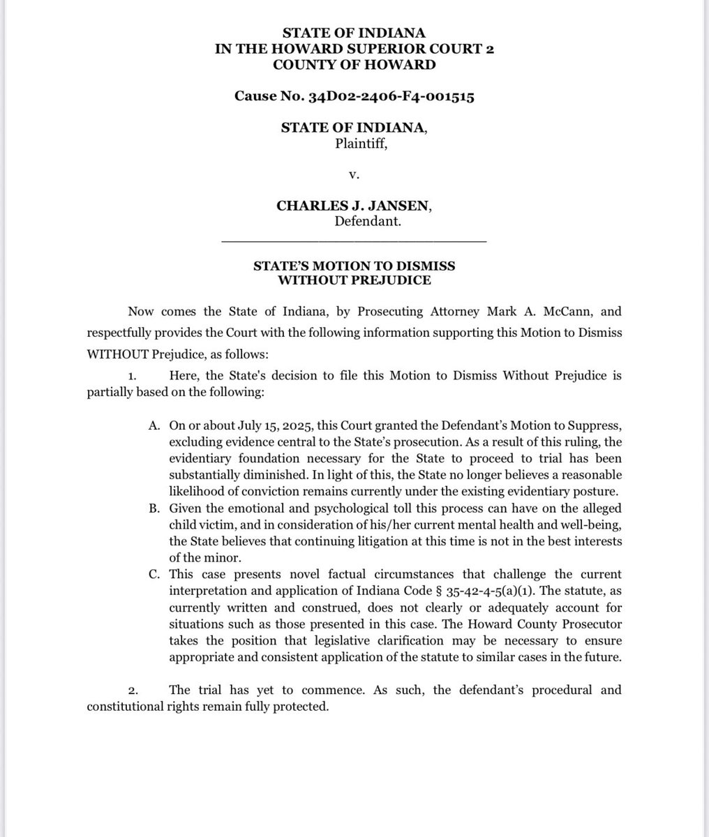 angelaganote's tweet image. NEW: the trial for a former high school teacher in Kokomo charged with vicarious sexual gratification with a child under 14 was canceled for Friday and all charges dismissed.
Note: they can be re-filed.
Chuck Jansen was accused of and police say he admitted he had boys urinate…
