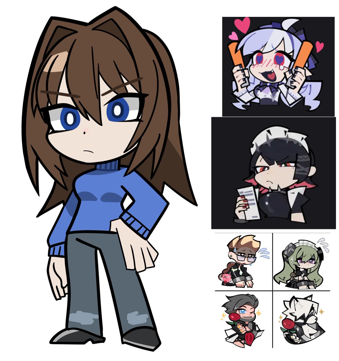 Aoko
I tried to imitate ZZZ emotes style