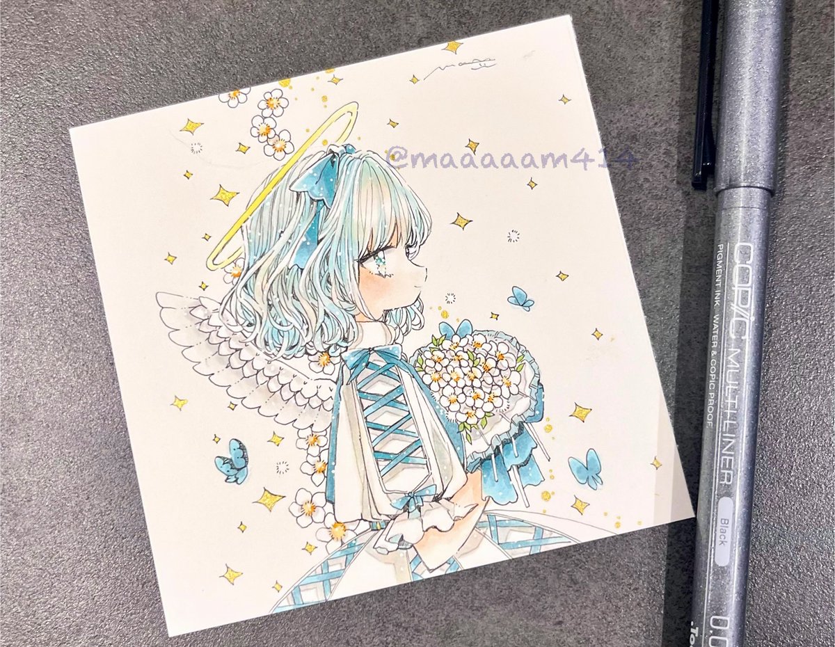 maaaaam414's tweet image. ほほえみ

#イラスト　#コピック