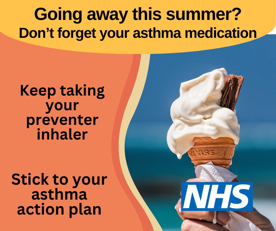 KirkleesHCP's tweet image. Summer fun shouldn’t mean you forget your children’s asthma prevention medication.
Sticking to their asthma action plan can keep them safe in autumn.
orlo.uk/RaHGz