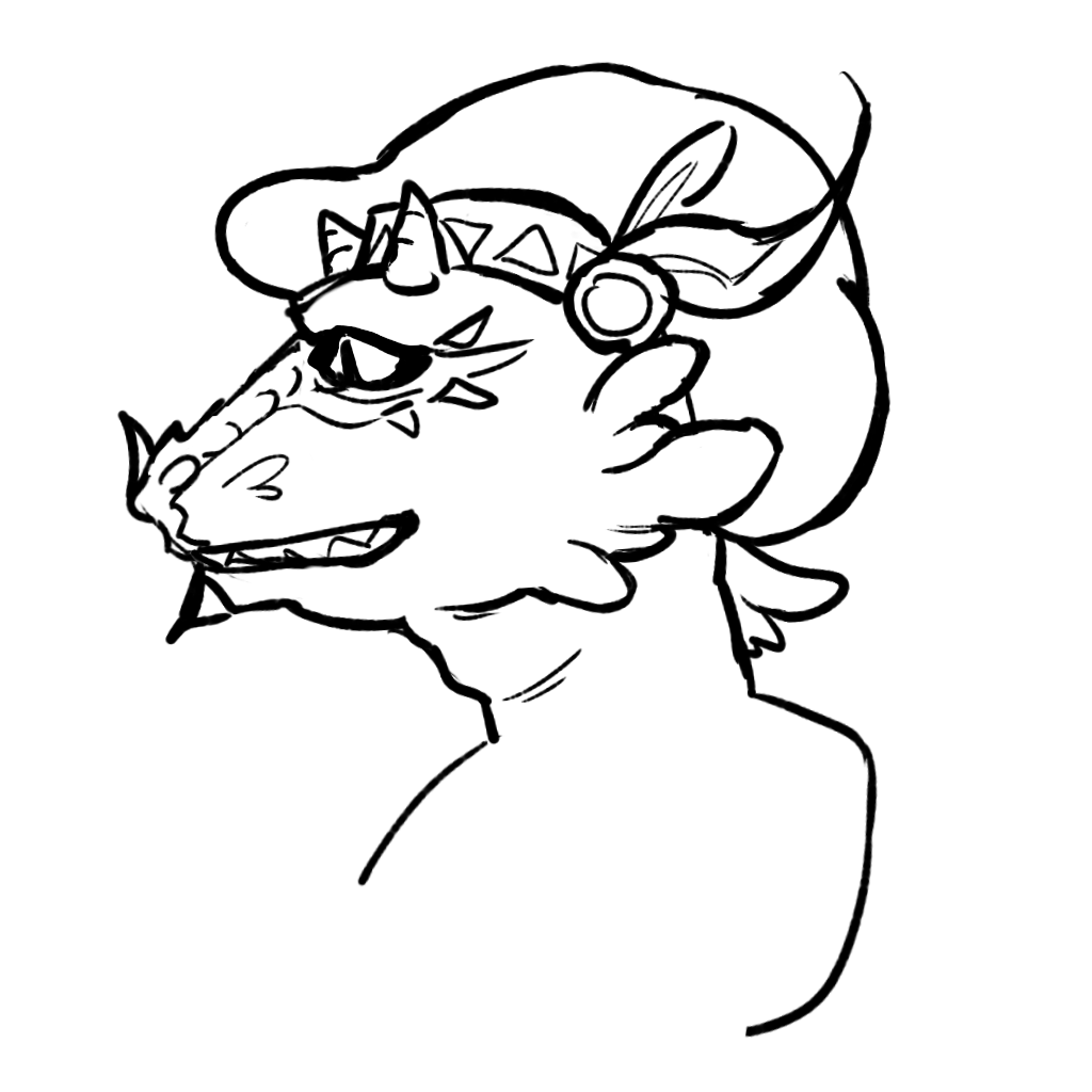 chervofthevoid's tweet image. small character portrait i sketched for my upcoming dnd campaign. i love her