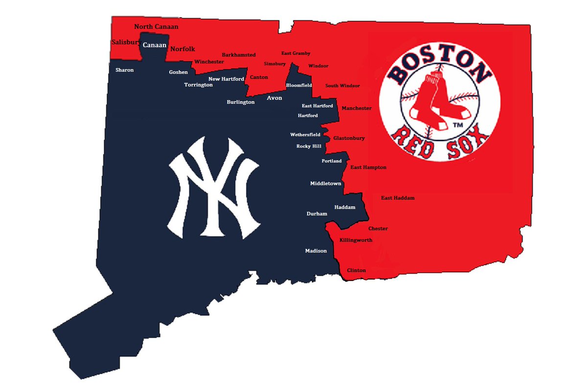 The real dividing line between Yankees and Red Sox fans, revealed through Facebook data.