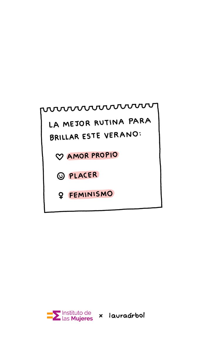 Instituto de las Mujeres (@instmujeres) on Twitter photo 📣 La presión estética es una forma más de control. No permite el disfrute de nuestros cuerpos y nos enferma.
🟣 Ni “operación bikini” ni “summer glow up”, este verano elige brillar con la mejor de las rutinas: el feminismo.
✏️ Ilustraciones de <a href="/lauraarbol_/">Laura Árbol</a> 📣 La presión estética es una forma más de control. No permite el disfrute de nuestros cuerpos y nos enferma.
🟣 Ni “operación bikini” ni “summer glow up”, este verano elige brillar con la mejor de las rutinas: el feminismo.
✏️ Ilustraciones de <a href="/lauraarbol_/">Laura Árbol</a>