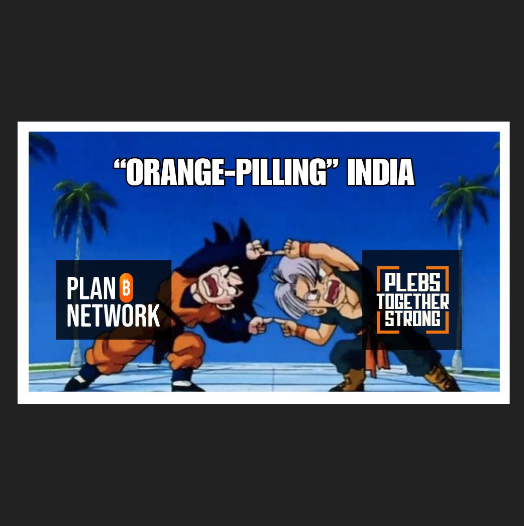 plebstogether's tweet image. Join us to educate the Indian 🇮🇳 masses with @planb_network
@giacomozucco @DecouvreBitcoin
