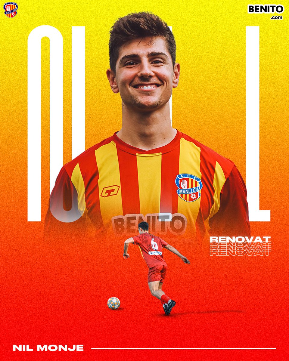 𝗥𝗘𝗡𝗢𝗩𝗔𝗧‼️

➡ Nil Monje renova amb l’AEC Manlleu.

❤️‍🔥 En Nil seguirà al Club un any més. A recuperar-se ràpid i a tornar a ser un 🚀 al mig del camp!!!

Som-hi Nil, Som-hi Manlleu! 💛❤️

🟡🔴 #somdelmanlleu #lligaelit