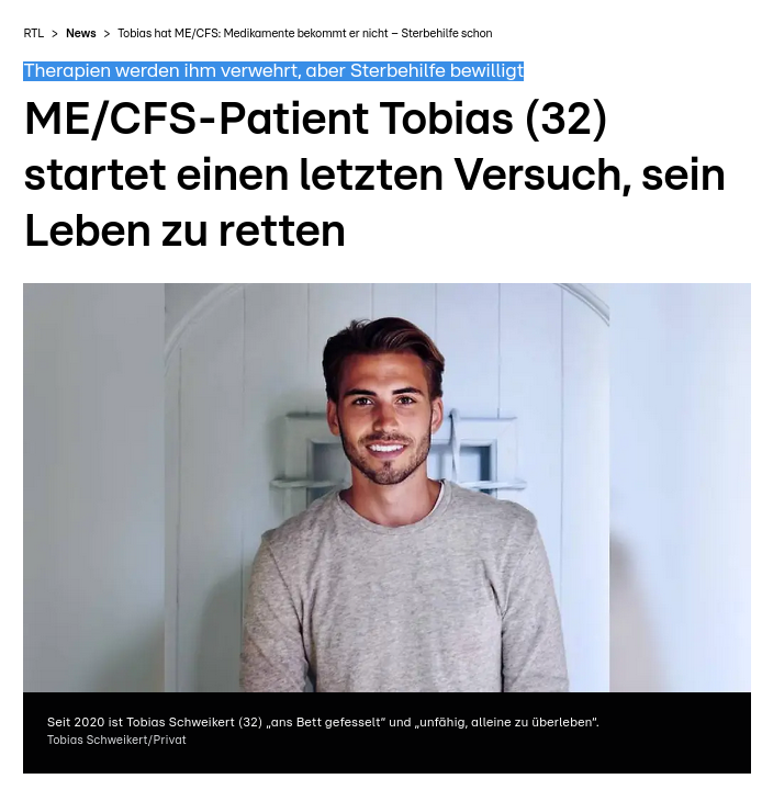 mecaregiver's tweet photo. @BMG_Bund @ninawarken @DoroBaer @bmftr_bund #MEcfs ist vermutlich die einzige Erkrankung, die nicht als unheilbar &amp; tödlich gilt, bei der Sterbehilfe genehmigt wird, ohne vorher Therapiemöglichkeiten auszuschöpfen!
Wann gedenken Sie diese inhumane Behandlung &amp; unterlassene Hilfeleistung zu ändern?
https://t.co/45NFAO2vAp https://t.co/snIIub1iLV