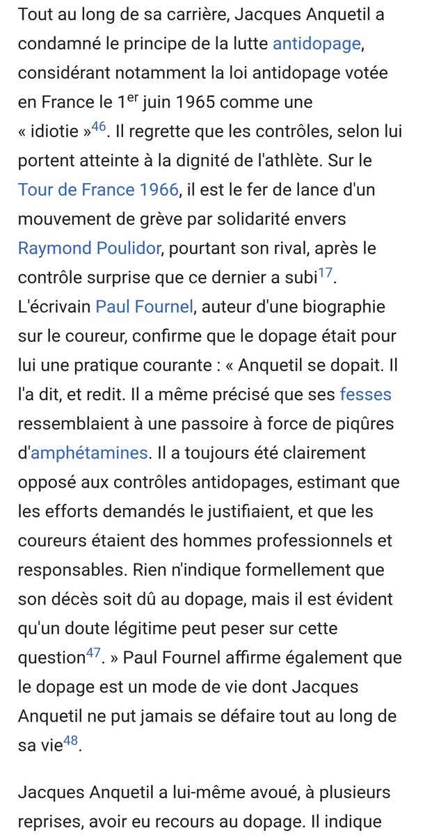 Le_Beau_Velo's tweet image. C&apos;est irrationnel de jouer les vierges effarouchées face aux soupçons.

Ont gagné + de 3 fois le Tour :

-Anquetil. &quot;si on veut m&apos;accuser de me doper, ce n&apos;est pas bien difficile, il suffit de regarder mes fesses et mes cuisses, ce sont de véritables écumoires.&quot;