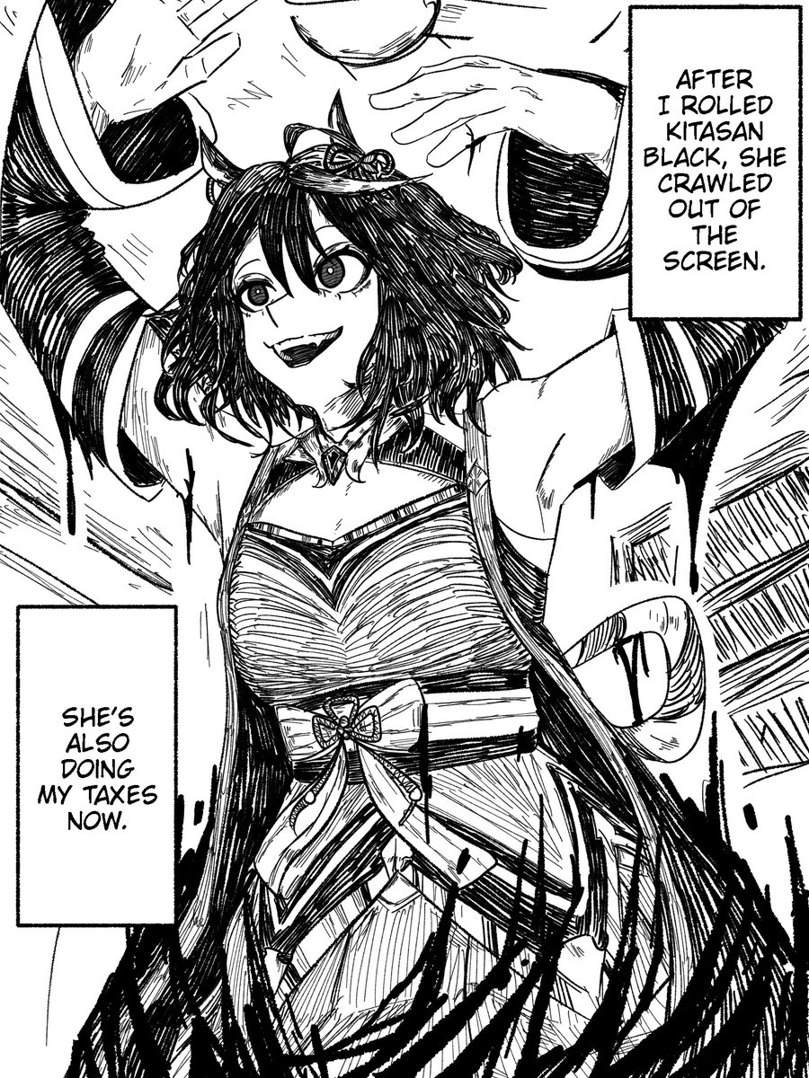 Twovust's tweet image. Kitasan Black according to the community