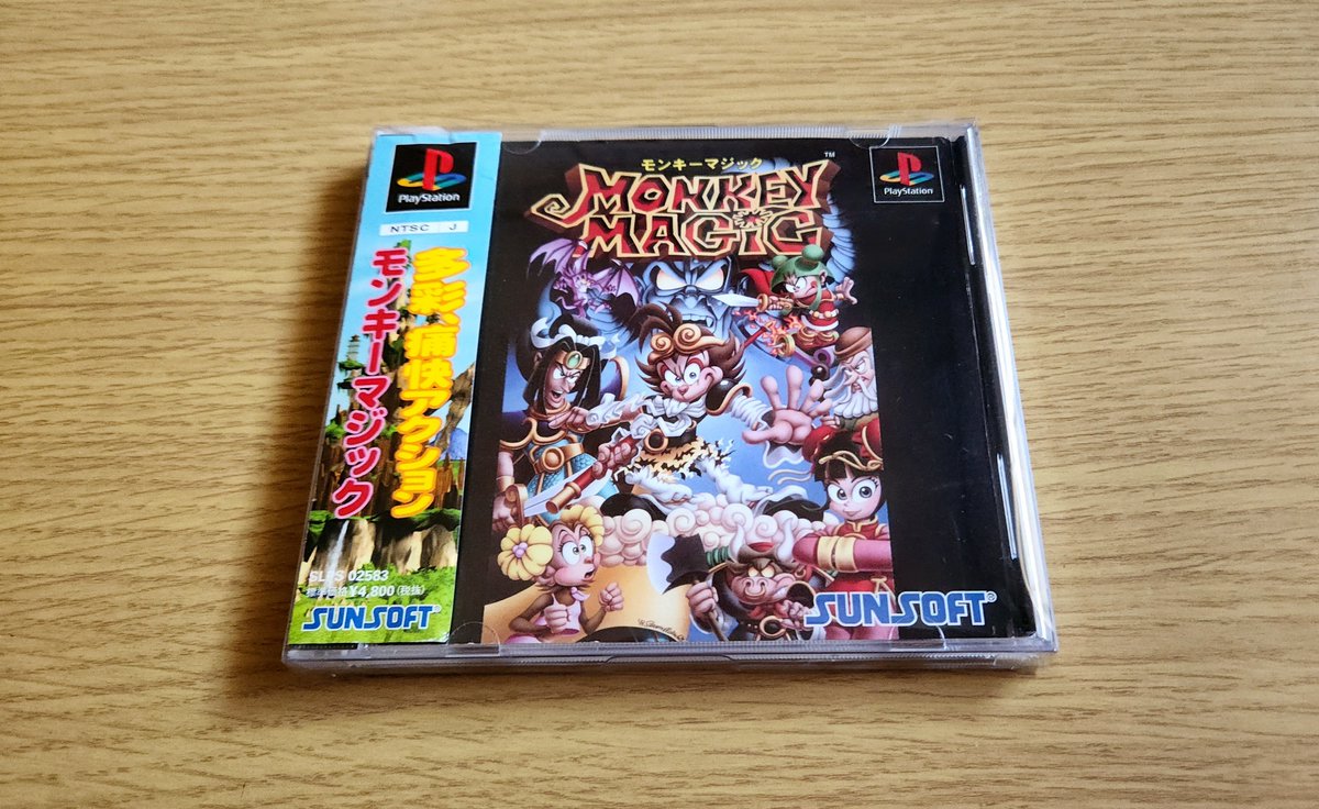 MH5X04's tweet image. 最近購入したPSから
【モンキーマジック MONKEY MAGIC】
奥行きのある横スクアクション🐒
サンソフトと書いていたら買うしかない!笑
発売してから今年で25周年だそうで👏
帯・ハガキ・訂正書付きの完品だったのでラッキーでした😄
#プレイステーション #PS1 #PS #レトロゲーム