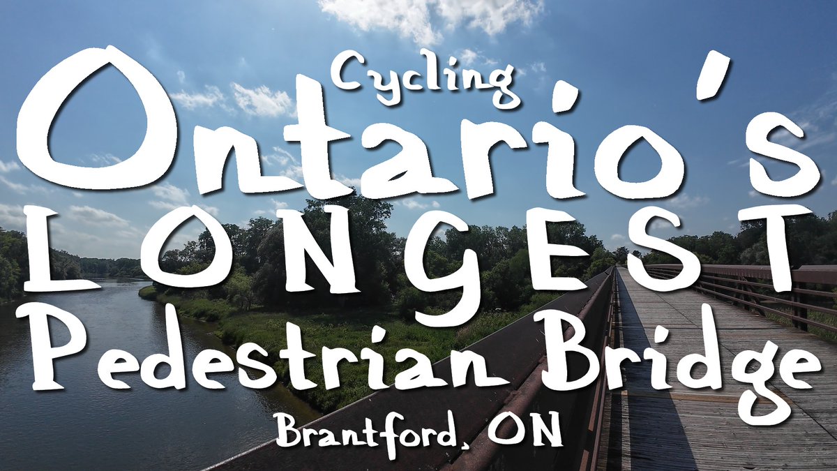🚴‍♂️ Could this be #Ontario's LONGEST PEDESTRIAN BRIDGE?

#Brantford’s D’Aubigny Creek &amp; Oakhill Trails offer scenic riding, quiet parks, and one massive crossing over the #GrandRiver.

📺 youtu.be/eRazULak0SM

#CyclingOntario #BikeInfrastructure #TrailNetwork #ScenicCycling