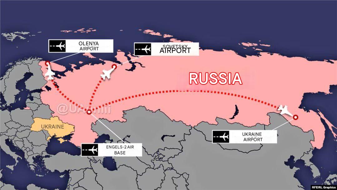 🇷🇺 Russia changes tactics: last night, Tu-95MS strategic bombers launched missiles from the Ukrainka airbase for the first time

Yes, you read that right — Ukrainka (literally "Ukrainian woman") is the name of a Russian airbase… located almost on the Japanese border. That’s how