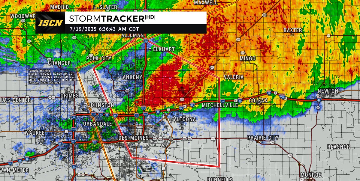 IAStormChasing's tweet image. Tornado Warning continues for Des Moines IA, Ankeny IA and Altoona IA until 6:45 AM CDT