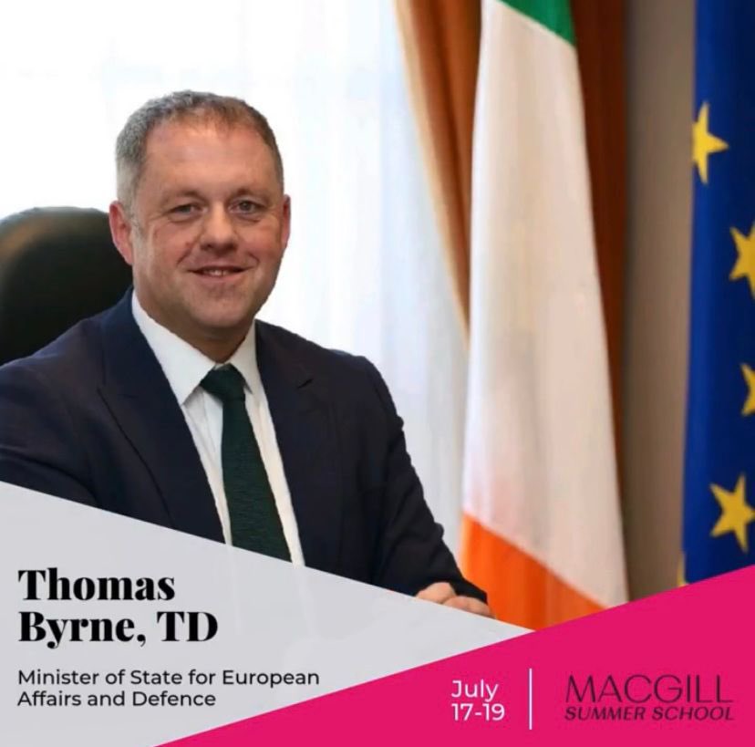 ThomasByrneTD's tweet image. Looking forward to discussing the theme of “Ireland’s Priorities in a Fractured World?” with @lisaocarroll at the @MacGillSchool today at 4:15pm.
You can tune into the discussion via @donegalcouncil here ➡️ donegalcoco.public-i.tv/core/portal/ho…
@NotreDame