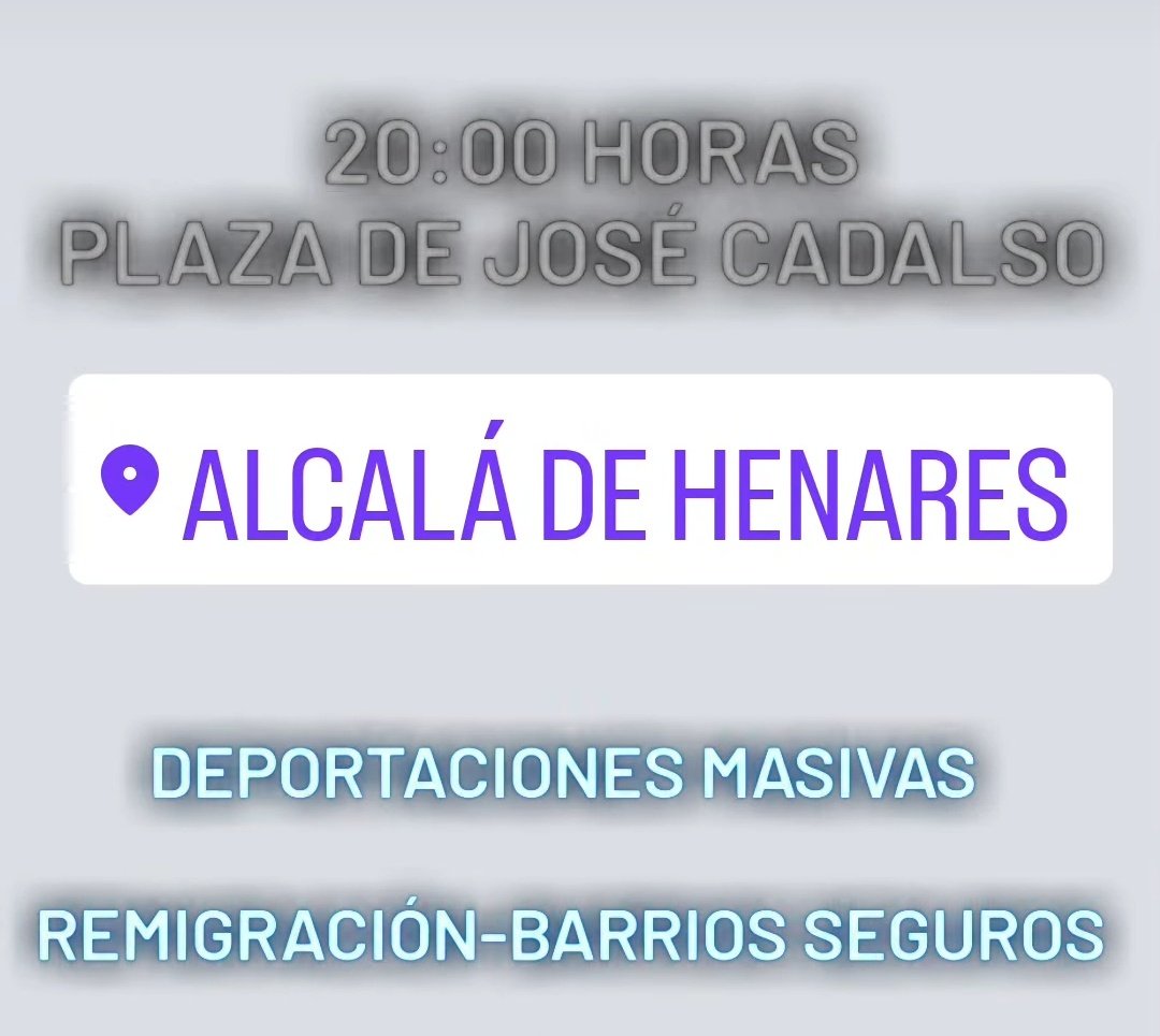 Hoy en Alcalá de Henares la gente de bien tiene una cita contra la inseguridad en las calles y por las DEPORTACIONES-MASIVAS . <a href="/AytoAlcalaH/">Ayuntamiento de Alcalá de Henares</a> <a href="/D_Nacional/">Democracia Nacional.</a>