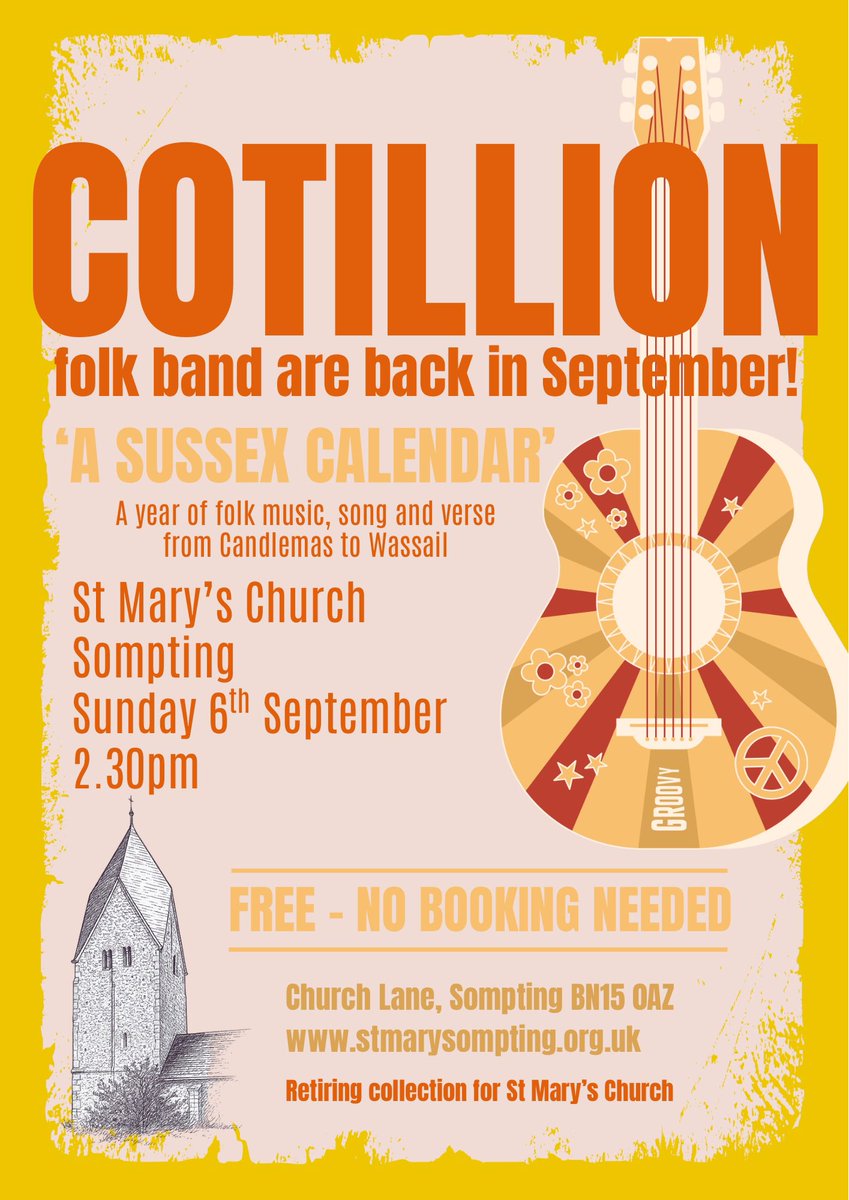 Parish of South Lancing and Sompting (@parishofsls) on Twitter photo ‘Cotillion’ the well known Sussex folk band return to St Mary’s in September. Don’t miss it! <a href="/ChichesterDio/">Chichester Diocese</a> ‘Cotillion’ the well known Sussex folk band return to St Mary’s in September. Don’t miss it! <a href="/ChichesterDio/">Chichester Diocese</a>