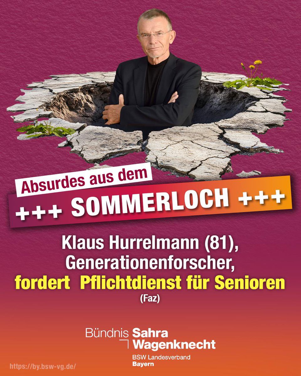 BSWBayern's tweet image. Zählt Omas gegen Rechts auch dazu? @KHurrelmann #sommer #Sommerloch #BSW @Buendnis_SahraW