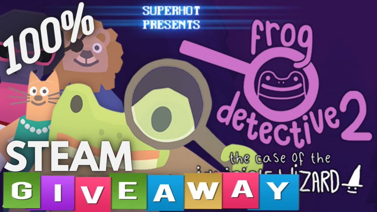 🎁We are giving away one copy of "Frog Detective 2: The Case of the Invisible Wizard" on Steam. Sponsored by <a href="/blizbling/">Blizbling</a>
 
How to Enter:
✅Follow us + Sponsor &amp; <a href="/PlayStationGN/">PlayStation Game News</a>
❤️Like &amp;🔁RT this Tweet
👥Tag a companion

⏰60 min /🏆1 Winner!
📧DM me to sponsor a giveaway like this!
