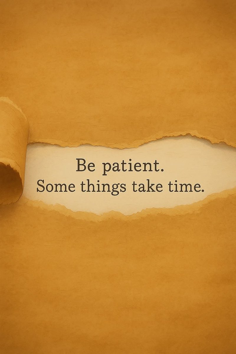 Be patient