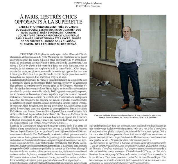 ojim_france's tweet image. 🚨Les VIP du 6e arrondissement en guerre contre l'ouverture d'un carrefour market ! Une pétition lancée. Parmi les signataires : Ruth Elkrief, le directeur de Libération, Bruno Segret…
"À plus de 20000 euros le m2, on n’a pas envie d’avoir de la racaille en bas de chez soi"