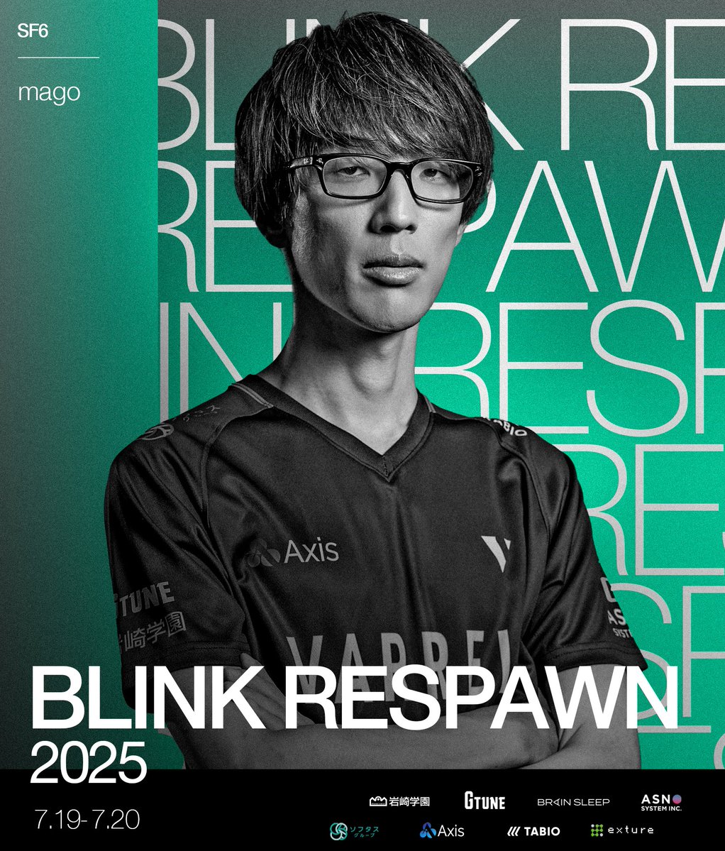 _VARREL's tweet image. ◤ BLINK RESPAWN 2025 ◢
🗓7月18日-20日
📍ドミニカ共和国・サントドミンゴ🇩🇴
TOP48
6:00 マゴ(L) @magotto3
※日本時間7月20日(日)早朝
🎙配信
🔴youtube.com/live/ESmy9rhc4…
🟣twitch.tv/capcomfighters…
#VLWIN #BlinkRespawn2025 #スト6