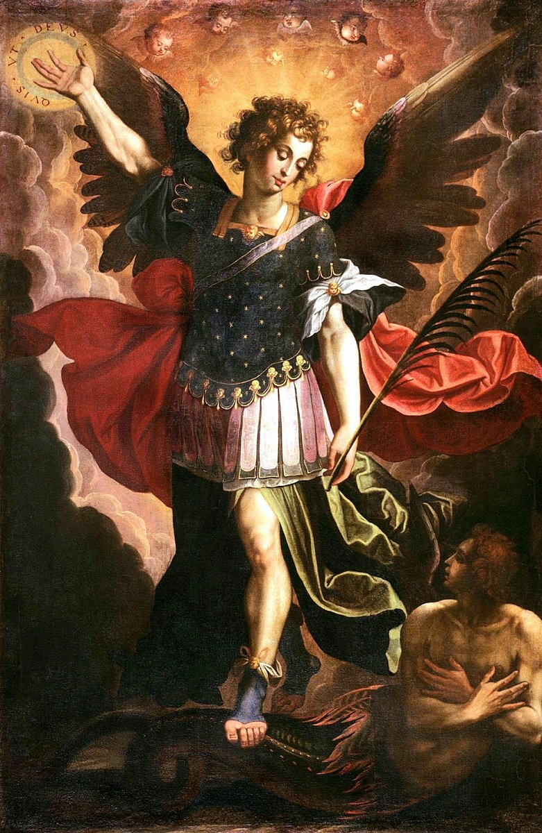 solas_na_greine's tweet image. St. Michael Archangel
Cristóbal Vela after Hieronymus Wierix and Maerten de Vos c.1630 - 1635