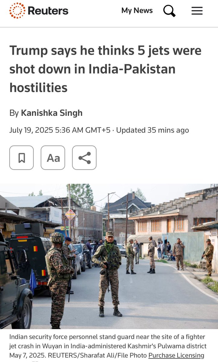 Ibrahimkazmiii_'s tweet image. 🚨 ٹرمپ کا انکشاف 🚨
ایک وقت تھا جب پاک-بھارت کے درمیان جنگ چھڑنے ہی والی تھی۔ 5 طیارے مار گرائے گئے، صورتحال قابو سے باہر تھی۔ یہ سب مودی کے شدت پسند رویے کا نتیجہ تھا۔ دنیا اگر آنکھیں بند رکھے گی، تو کل بہت دیر ہو چکی ہوگی۔

#ModiKaJanginama #FalseFlagAlert #PeaceInPeril