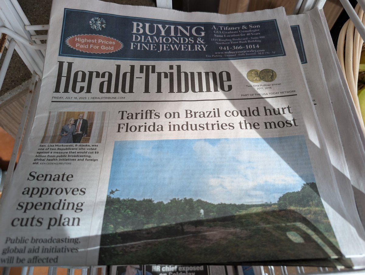 Charles_Benoit's tweet image. When Sarasota was a fraction of its current size, the Herald-Tribune was a real newspaper covering local and state news.
Now it's just a public affairs instrument for hire.