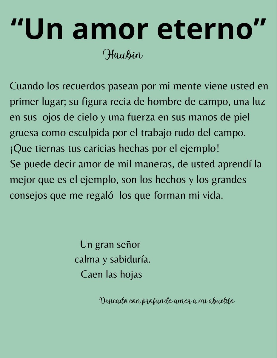 DivinaOnix's tweet image. Uno de mis primeros poemas dedicado con amor y respeto a mi abuelito.