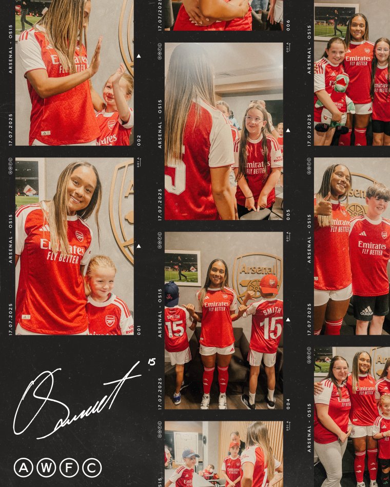 ArsenalWFC's tweet image. A warm welcome to the Arsenal family 🥰
We surprised a group of our youngest season ticket holders at Emirates Stadium as the very first supporters to meet Olivia Smith 🤩