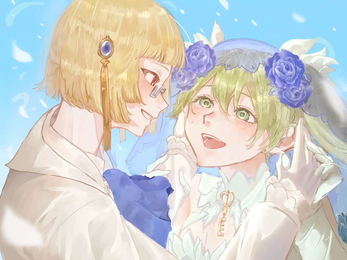 qwq_kbtofu's tweet image. 13周年おめでとうございます！
描けなかったのでお気に入りを再掲…！半分アサフレ