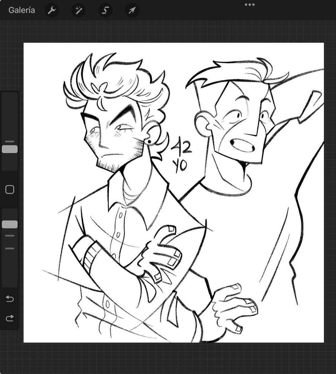 simuladordeamor's tweet image. intenté dibujar el old yaoi pero no c, voy a intentarlo mañana de nuevo 🫨