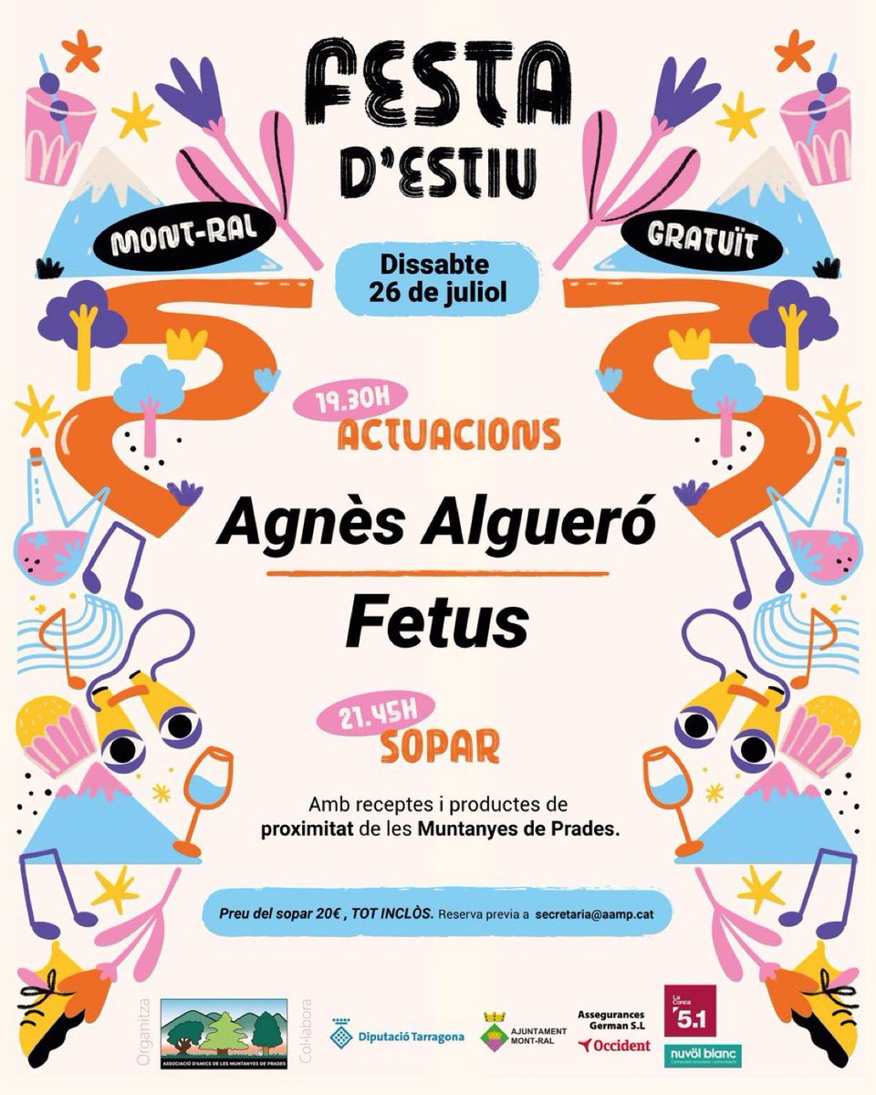 MoragasPages's tweet image. Aquest vespre grans concerts a La Nit 5.1 a Barberà de la Conca i … dissabte vinent, dia 26, l’ Aampcat us convida al seu programa de concerts, i més, a Mont-ral.