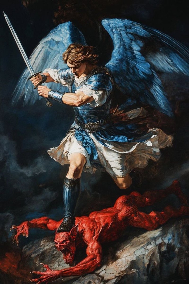 Saint Michael the Archangel, defend us in battle; be our protection against the wickedness and snares of the devil. May God rebuke him, we humbly pray. Amen.