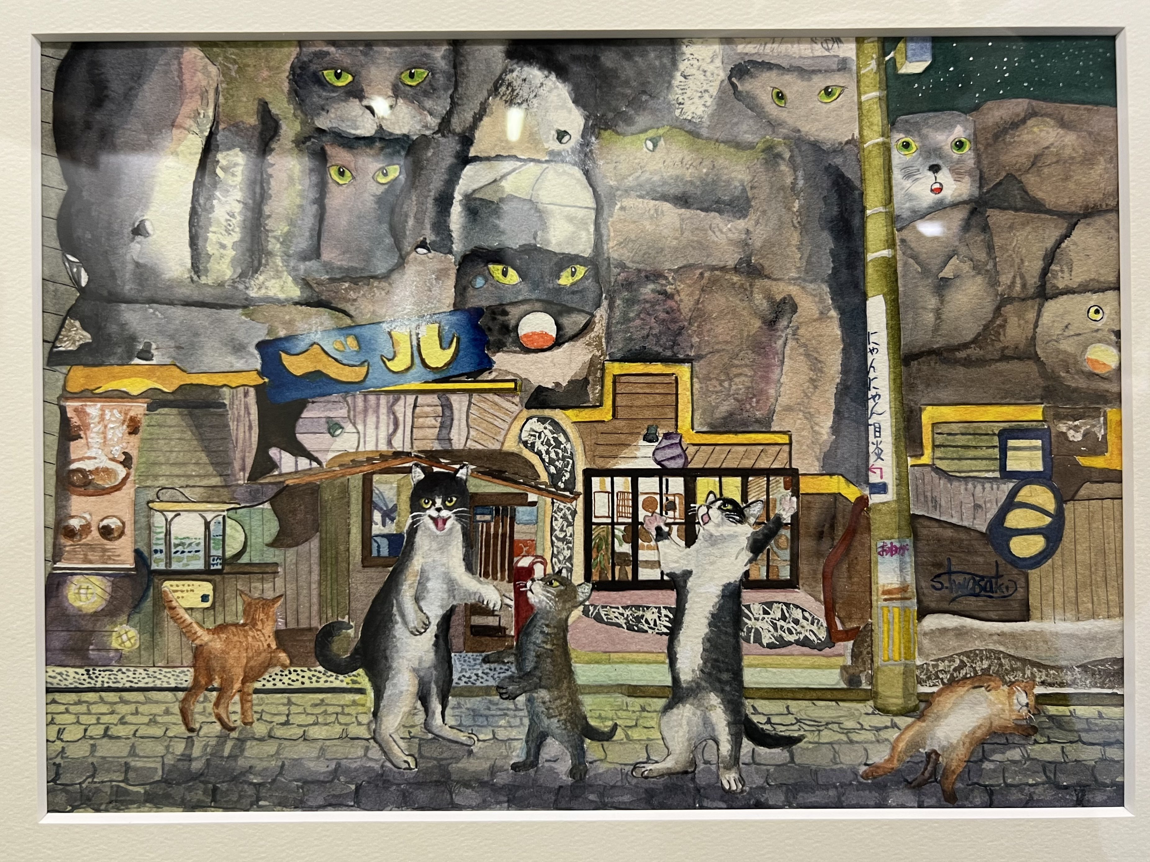 1時間以内に売れなければ300円❗　原画絵画　「きらめきニャンコ」 1時間以内に売れなければ300円❗ 原画絵画 「きらめきニャンコ