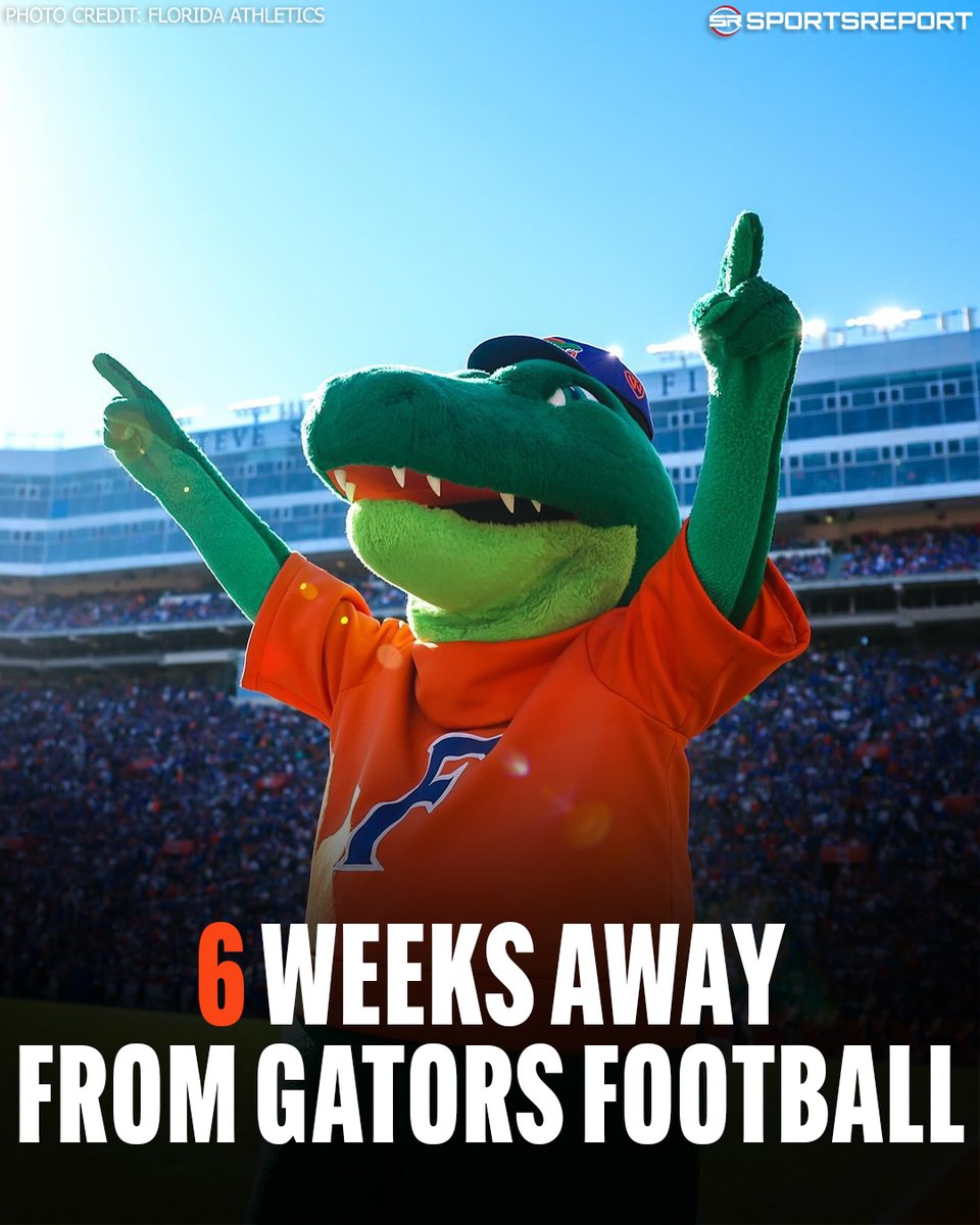 SRFloridaGators's tweet image. Only 6 weeks until Florida football! 💥