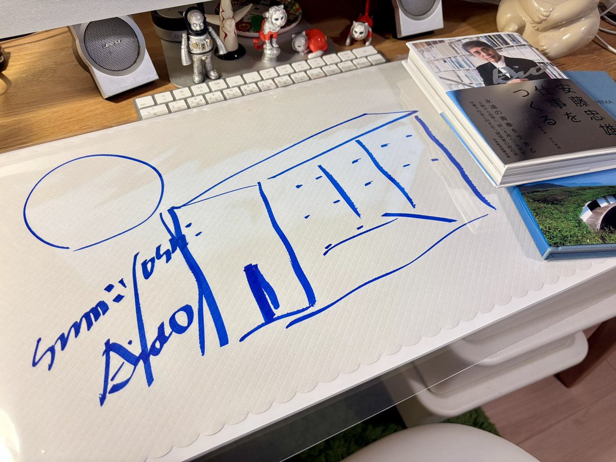 グラングリーン大阪で開催している『安藤忠雄展・青春』で展示を観てい