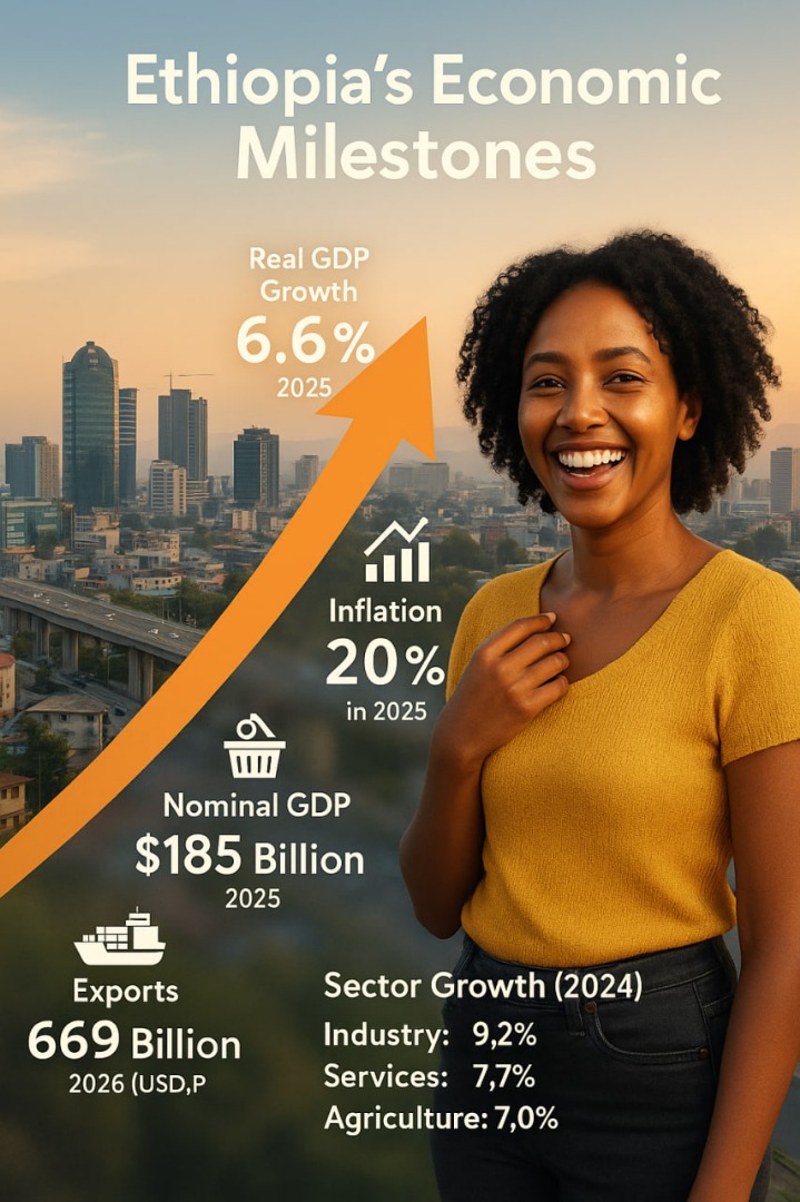 Prime Minister Abiy Ahmed's leadership and reform agenda are often cited as drivers behind Ethiopia's strong economic projections. #GreatEconomicReform #FastGrowingEthiopia <a href="/IMFNews/">IMF</a> <a href="/UNDP/">UN Development</a> <a href="/OECD/">OECD ➡️ Better Policies for Better Lives</a> <a href="/the_IDB/">Inter-American Development Bank</a> <a href="/AfDB_Group/">African Development Bank Group</a> <a href="/Reuters/">Reuters</a> <a href="/AFP/">AFP News Agency</a> <a href="/bpolitics/">Bloomberg Politics</a>