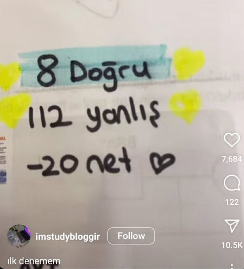 benım ydt sonucu