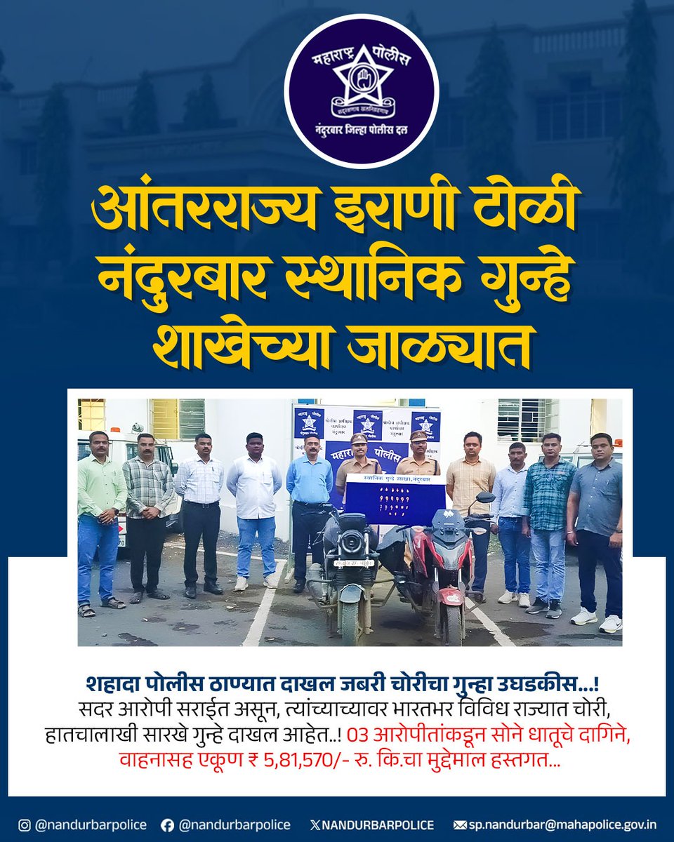Nandurbar Police (नंदुरबार पोलीस) (@nandurbarpolice) on Twitter photo 