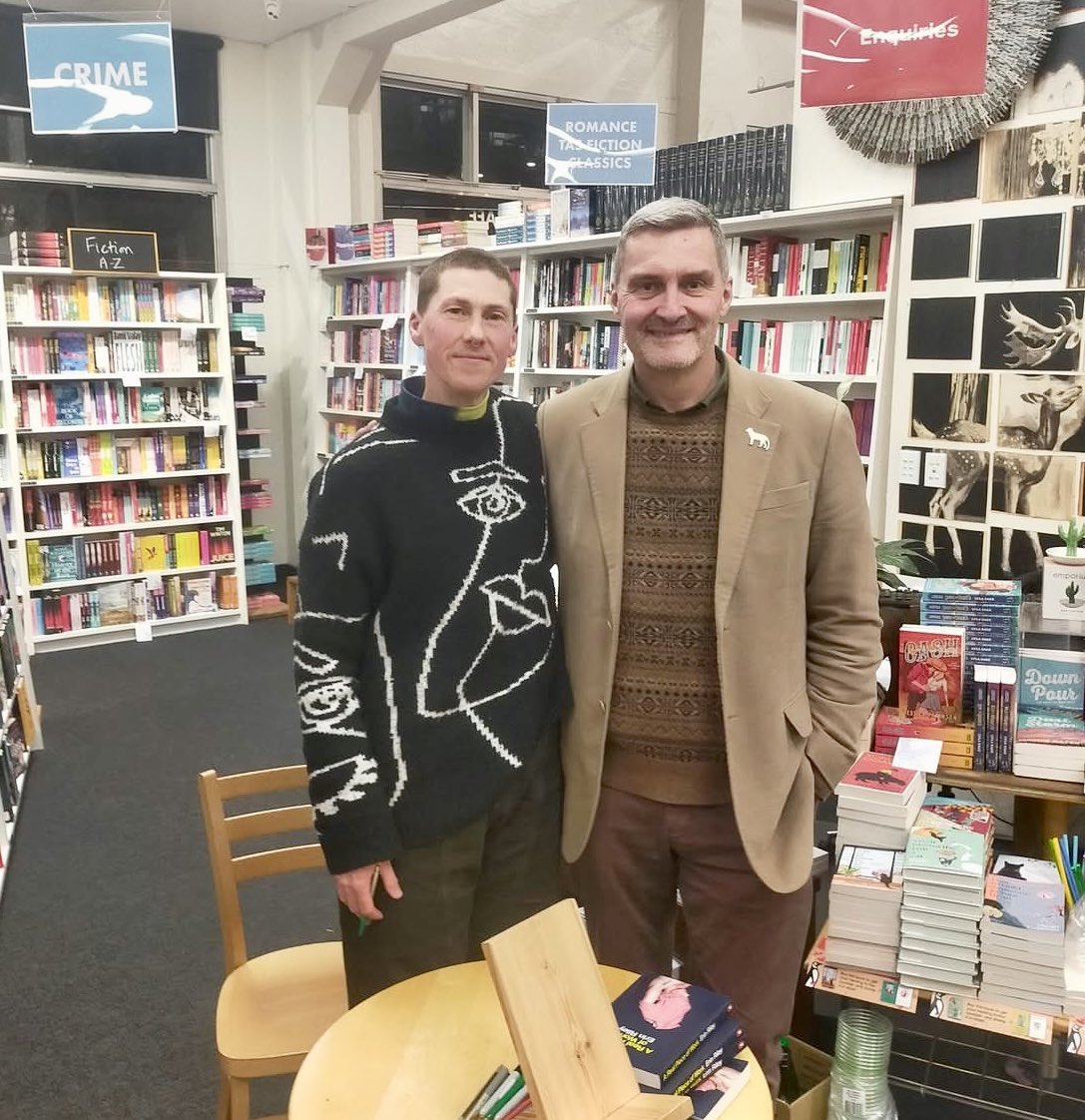 Rodney Croome AM (@rodneycroome) on Twitter photo It was an honour to be asked to speak at a book reading by Erin Riley at Fullers Bookshop in Hobart on Thursday night. Erinās āA Real Piece of Workā is lyrical and moving. You can purchase signed copies from Fullers. I bought six as gifts for friends.
shop.fullersbookshop.com.au/p/a-real-piece⦠It was an honour to be asked to speak at a book reading by Erin Riley at Fullers Bookshop in Hobart on Thursday night. Erinās āA Real Piece of Workā is lyrical and moving. You can purchase signed copies from Fullers. I bought six as gifts for friends.
shop.fullersbookshop.com.au/p/a-real-pieceā¦