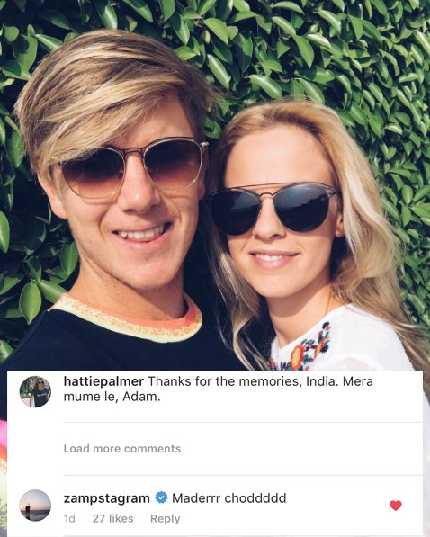 FarziCricketer's tweet image. Adam Zampa in 2017, after spending time in India for IPL. ♥️